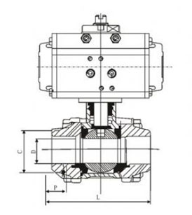 气动丝扣球阀结构图