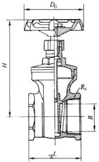 GB/T9119-2010螺纹闸阀结构图